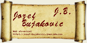 Jožef Bujaković vizit kartica